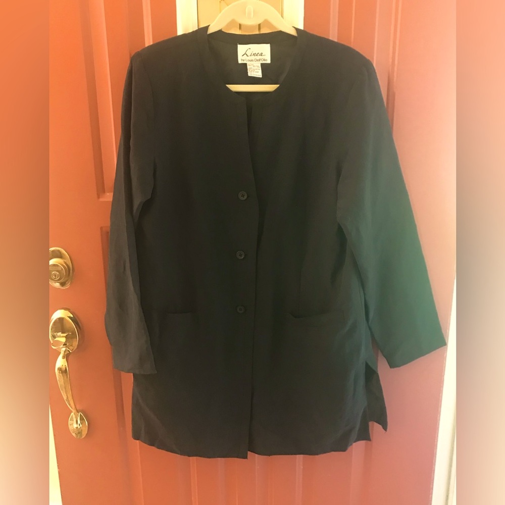 Linea by Louis Dell’Olio Black Tunic Jacket size L